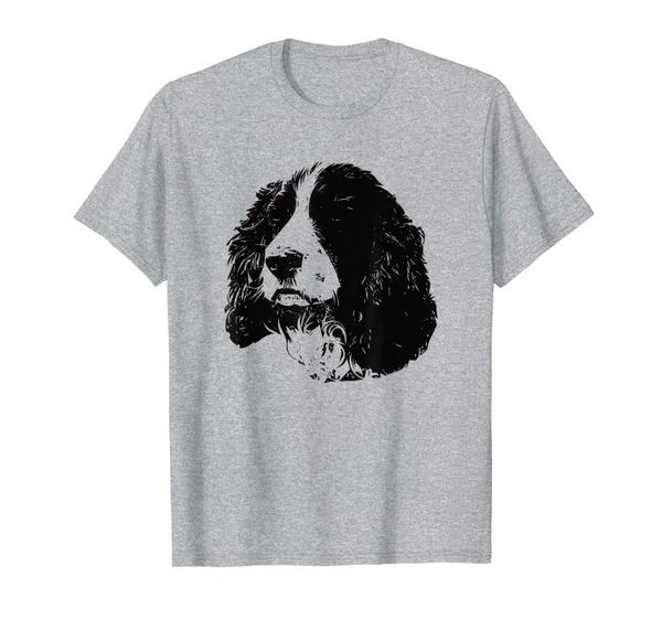 

men's t-shirts english springer spaniel t-shirt, White;black