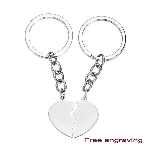 

keychains custom engraved name, date, sentence, words keychain for couples boyfriend girlfriend valentine gift women men jewelry keyring, Silver