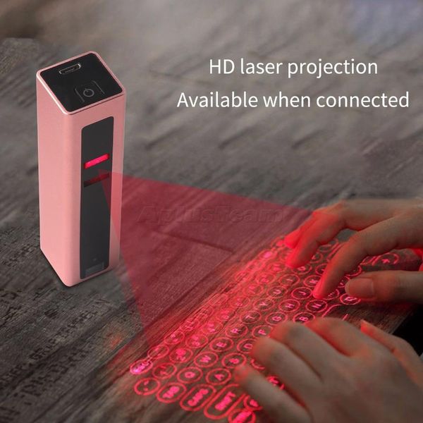 Drahtlose Bluetooth-Tastatur, tragbare Mini-Virtual-Laser-Projektionstastatur für iOS, Android-Handy, iPad, Tablet-Computer, Laptop mit Einzelhandelsverpackung