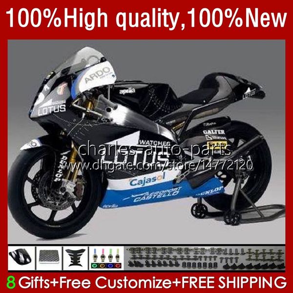 Kit de carenagens azul preto branco para Aprilia RSV250RR RS-250 RSV250 RS RSV 250 RSV-250 95-97 24No.1 RS250RR RS250 RR 1995 1996 1997 RSV250R RS250R 95 96 97 Corpos de motocicleta