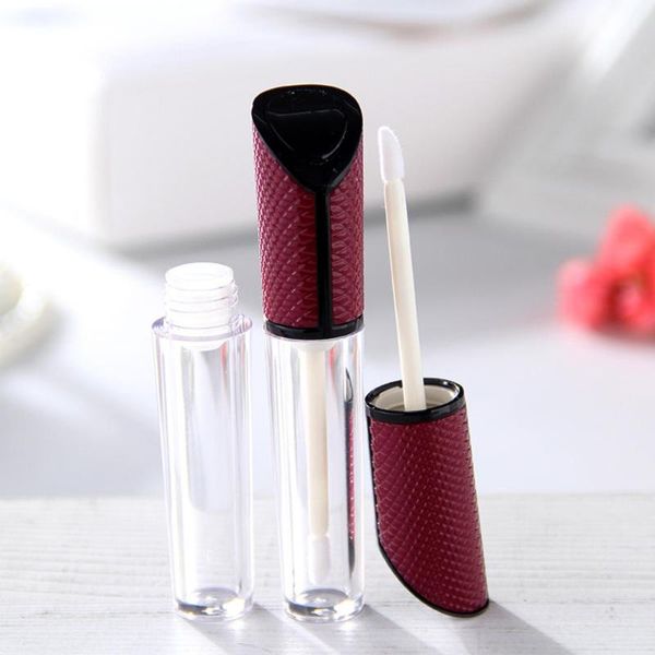 

red fish scale lip gloss tube beveled lipstick separated empty bottle cosmetic packaging container diy makeup tools storage bottles & jars