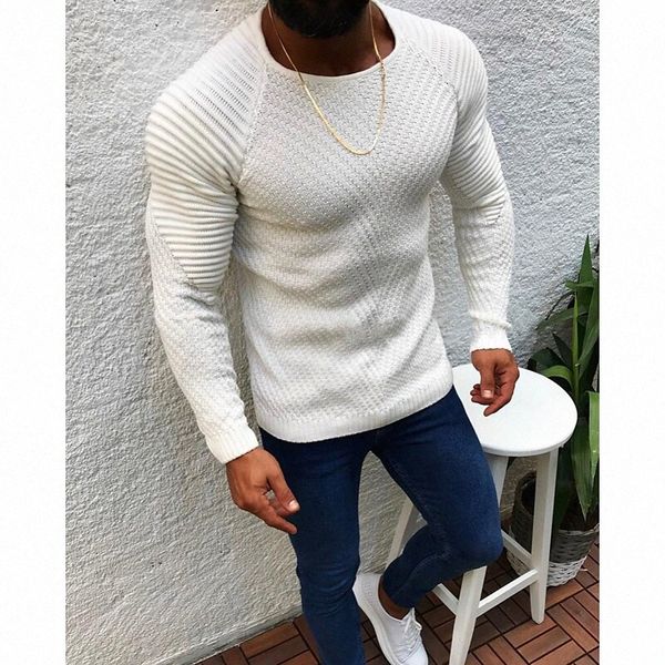 

men's pullover solid color long sleeve sweater cardigans crew neck winter gray camel white l4b5#, White;black
