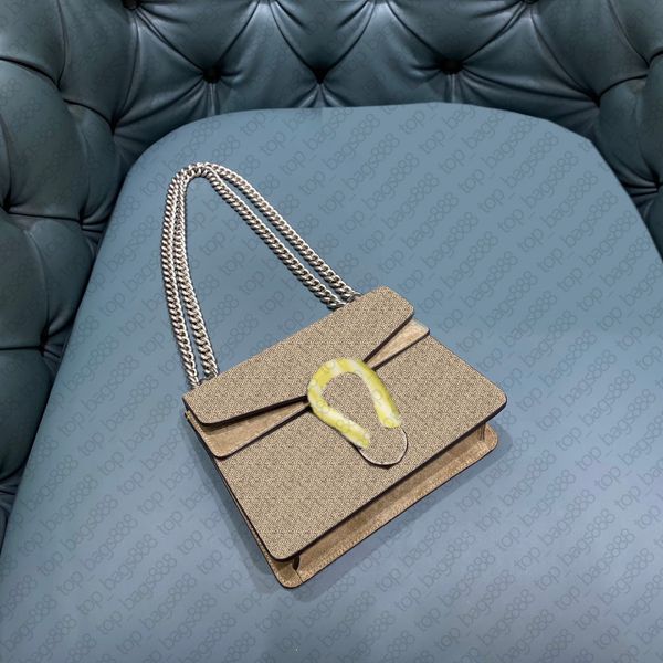 

woman purse small dionysvs bag with date code box tiger head closure classic letters print cowhide chain flap crossbody shoulder bags
