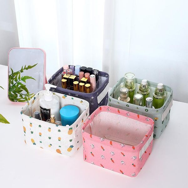 

storage baskets foldable deskbasket waterproof household toys sundries box office stationery cosmetic
