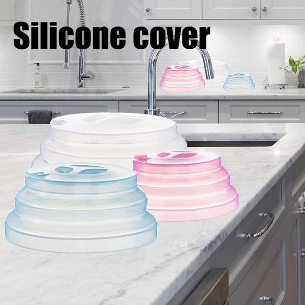 

kitchen storage & organization silicone folding fresh cover food grade transparent sealed bjstore