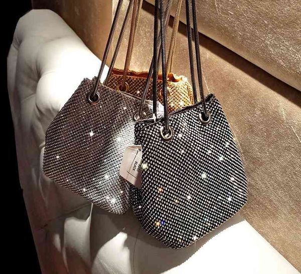 

full drill bucket bag with diamond chain dinner banquet