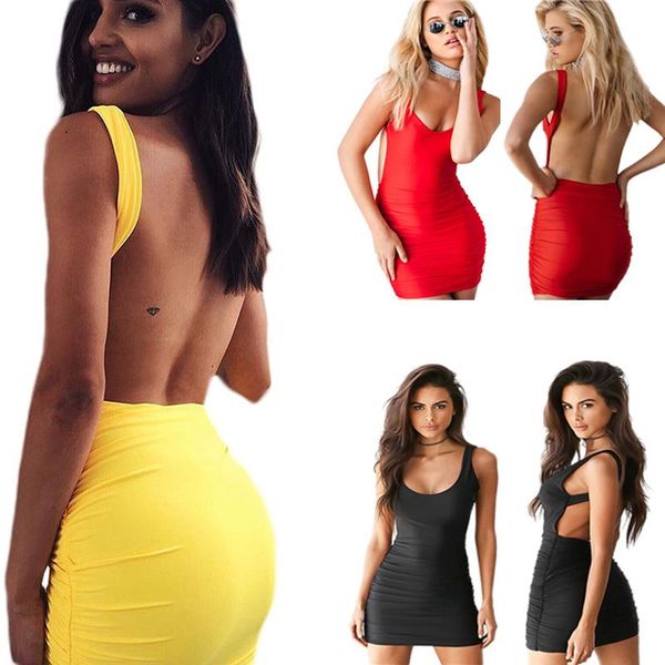 

casual dresses backless summer dress sleeveless tanks short pencil bandage club party beach mini bodycon vestidos, Black;gray