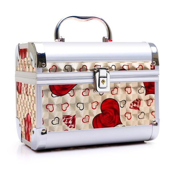 

cosmetics bag large capacity receive portable multi-function high-grade aluminum alloy cosmetic case professional bags & cases