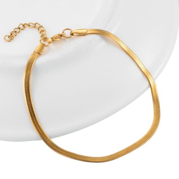 

charm bracelets sumu stainless steel snake chain bracelet jewelry selling classic men and women, Golden;silver