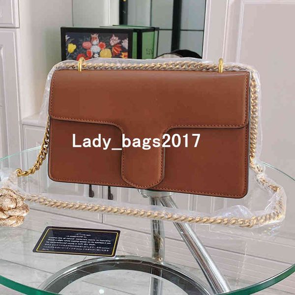 

new classic retro box thick shoulder bag genuine leather lady messenger bags love heart chain crossbody handbag purse
