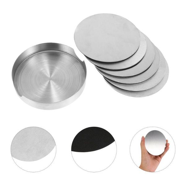 

mats & pads 1 set of bowl stainless steel table with holder (silver)