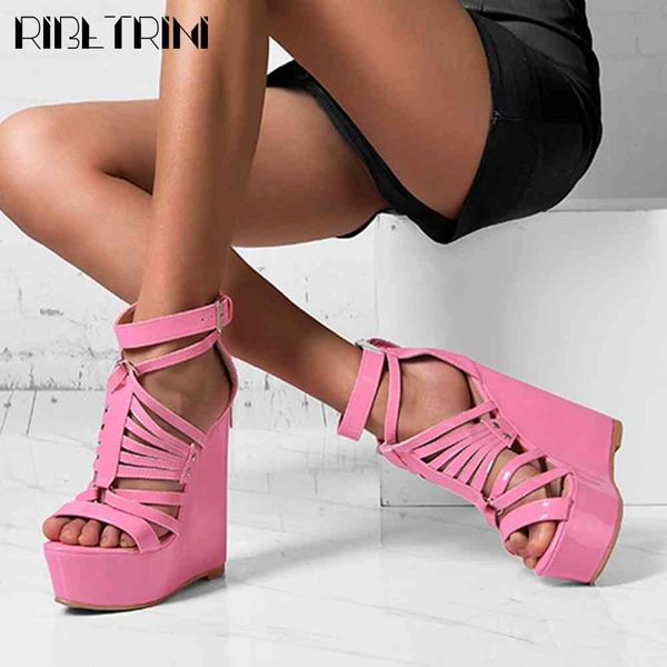

sandals fashion platform gladiator shoes summer extrem wees women party high heels sandals, Black