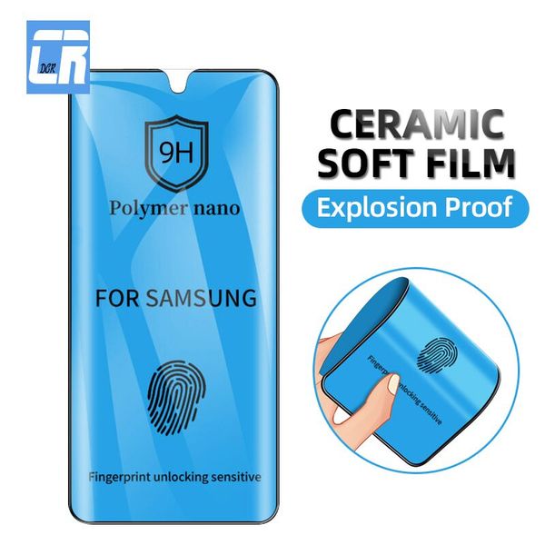 

explosion proof soft ceramic film screen protectors for samsung galaxy note 10 8 9 s8 s9 s10 s20 plus on s20ulrta film