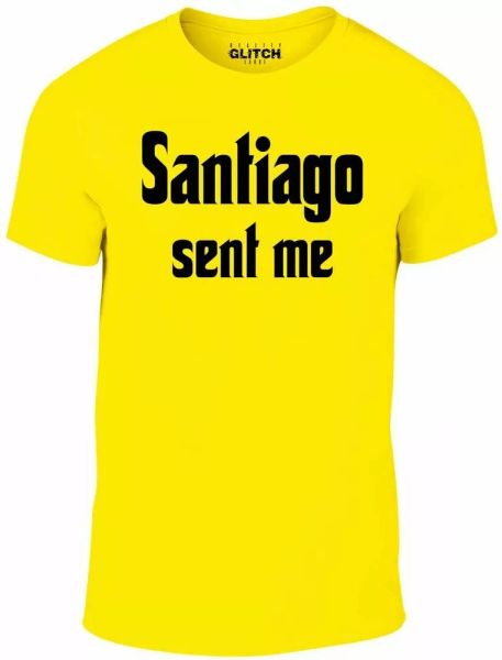 

santiago sent me t-shirt - funny t shirt impractical jo sal jokers q murr retro, White;black