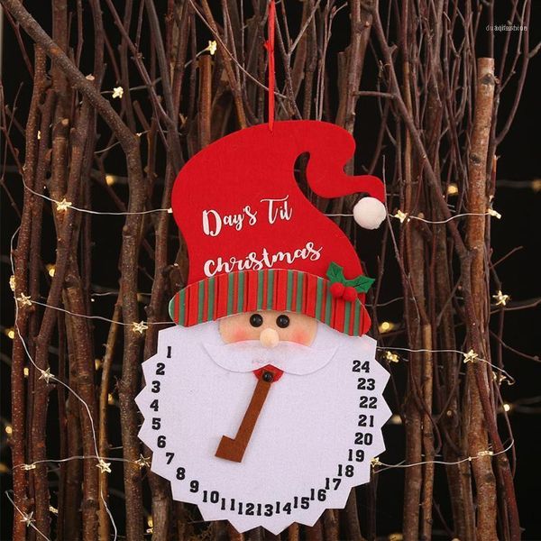 

christmas decorations gift door hanging holiday craft calendar home party non-woven fabric cute kids ornaments pendant decorative festival1