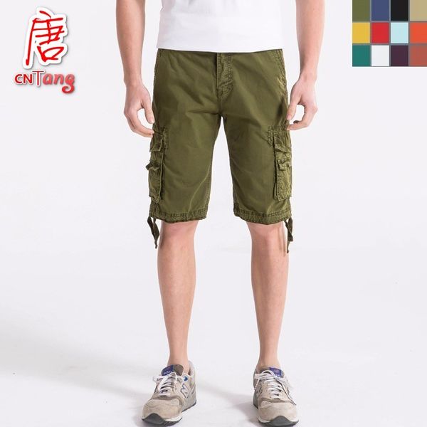 Pantaloncini cargo da uomo casual in cotone sciolto mimetico da uomo lungo Camo militare largo Plus Size Pantaloncini tattici colorati maschili 210518