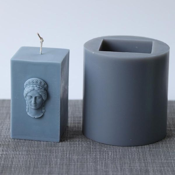 

craft tools silicone molds sugar 3d athenian goddess candle fondant mold cake drop