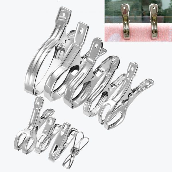 

clothing & wardrobe storage multi-size stainless steel strong clothes clothespins quilt clips large windproof to dry and