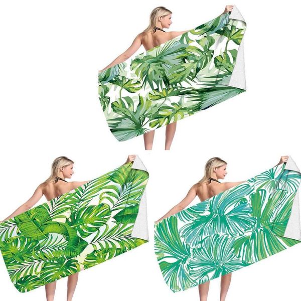 

towel tropical plants beach quick dry microfiber travel blanket