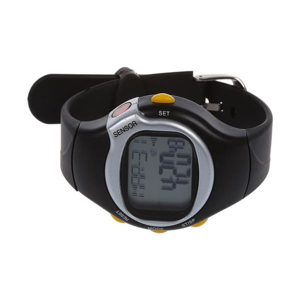 

outdoor fitness equipment sport pulse heart rate monitor calories counter wrist watch black