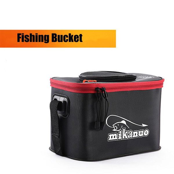 

fishing accessories portable zipper thicken bag folding eva bucket live fish box storage outdoor waterproof camping hiking bags