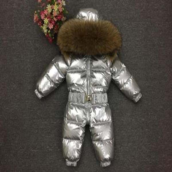 

liebe 2022 new winter fox real fur collar children boys and girls babies baby jumpsuit thickened children's warm down jacket ch04, Blue;gray