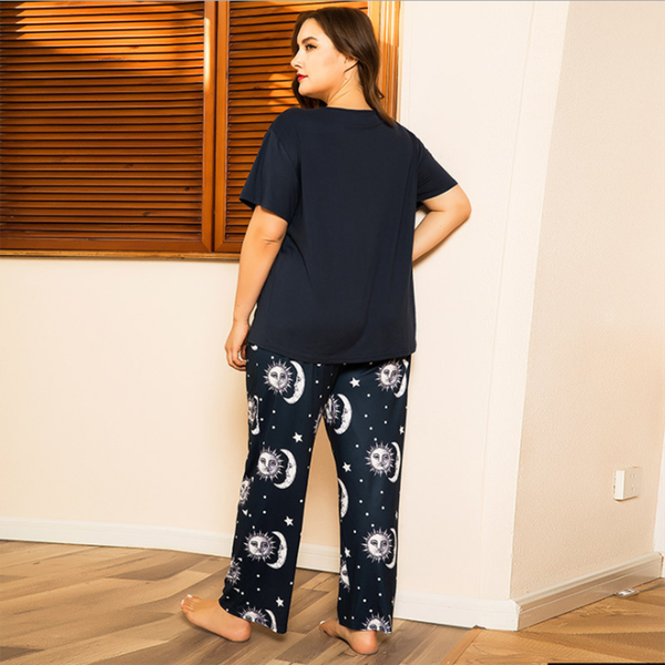 

womens home clothes pajamas sets 2 piece suit sleepwear cotton pajamas ladies plus size pajama woman summer 2021new homewear, Black;red