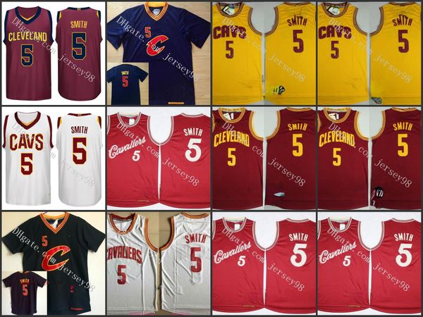

cleveland cavaliers men #5 j.r. smith retro basketball jersey, Black
