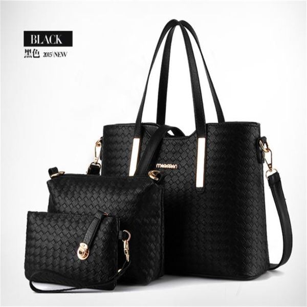 

three-piece suit fashion bags handbags purse totes large capacity ladies simple shopping handbag leather shoulder bag sac Ã main designer co