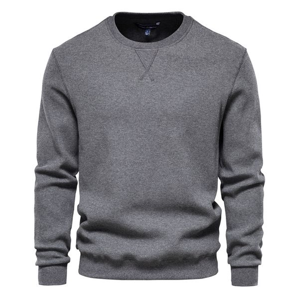 

aiopon cotton o-neck sweatshirts casual solid color pullover hoodi men new autumn fashion simple brand sweatshirt, Black