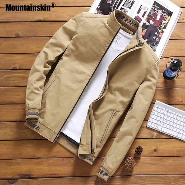 

mountain ets mens pilot bomber et male fashion baseball hip hop streetwear coats slim fit coat brand clothing sa681, Black