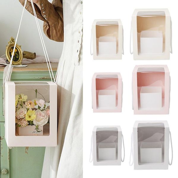 

flower gift packing boxes portable wedding birthday party treats accessoreis wrap