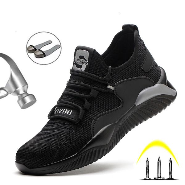 

dress shoes working shoes for the safety of men's toe steel as work man with breathable anti-smashing anti-slip and 1an2, Black