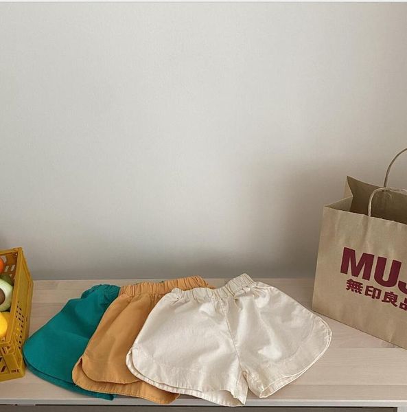 

shorts 2021 style girls boys summer cotton fashion kids, Black