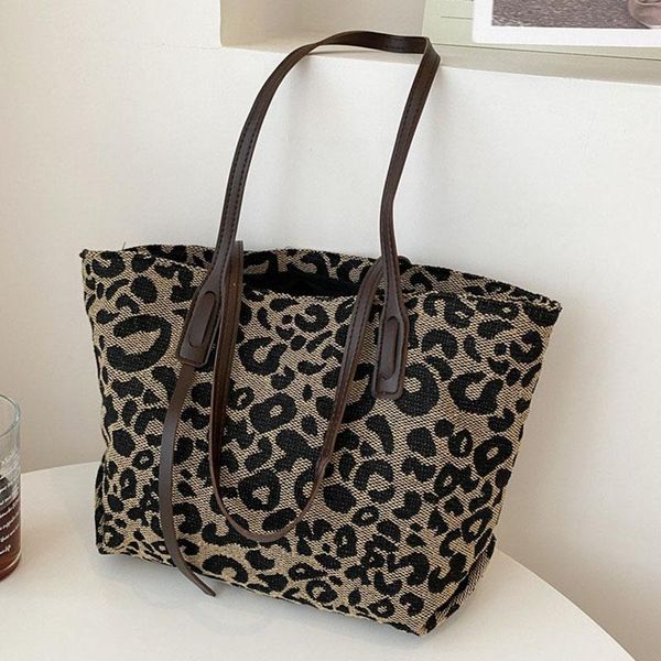 

evening bags leopard print women handbags large-capacity shoulder 2021 fashion retro underarm vintage portable totes