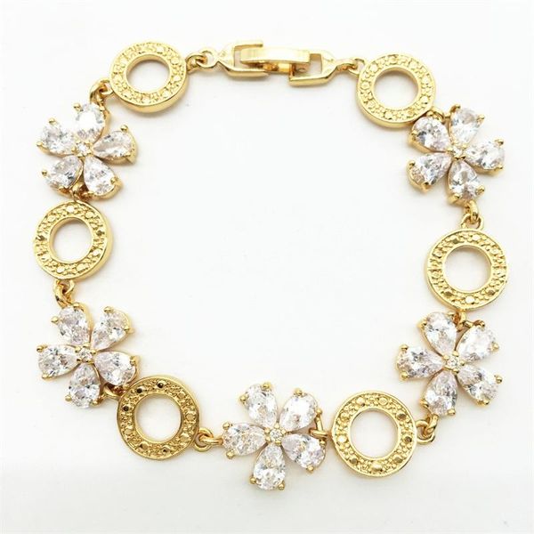 

link, chain bracelets & bangles 2021 design colorful white zircon bracelet gold plate women fashion jewelry, Black