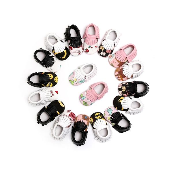 

xiaoqi new leather children's tassel baby toddler shoes soft sole sales