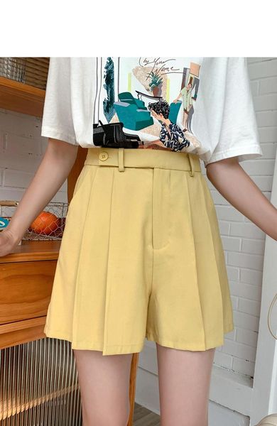 

shorts women's summer 2021 korean style high waist commuter loose, White;black