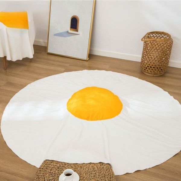 

blankets blanket coral velvet cartoon 3d fried egg cute warm fashion sofa cushion kawaii funny pillow skin friendly soft touch