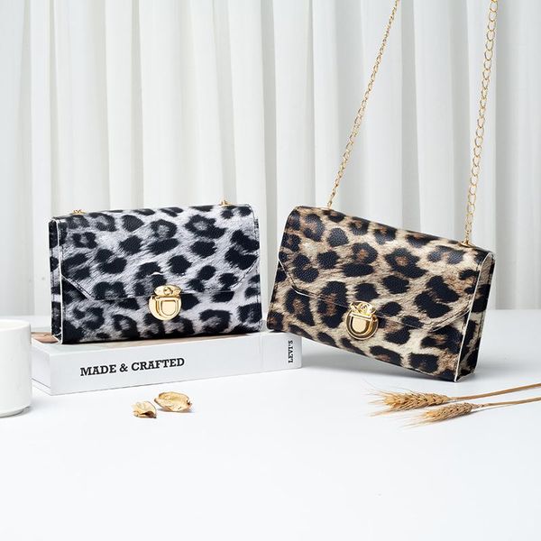 

evening bags simple leopard print crossbody for women fashion shoulder bag ladies designer handbags pu leather messenger