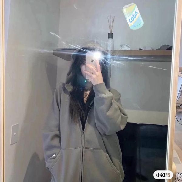 

2020 new zip hoodies sweatshirts fog essentials kanye west jerry lorenzo loose ovesized zip-up hoodies hip hop y0319, Black