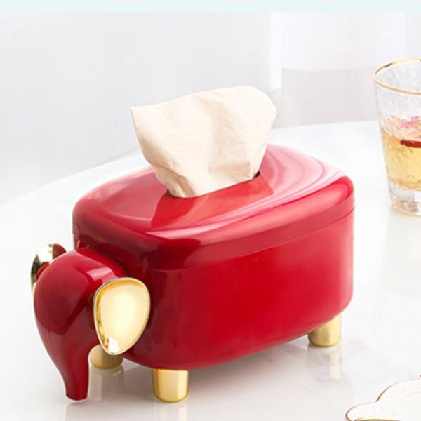 

tissue boxes & napkins abs red elephant box holder with automatic spring decorative paper wipes case tableware