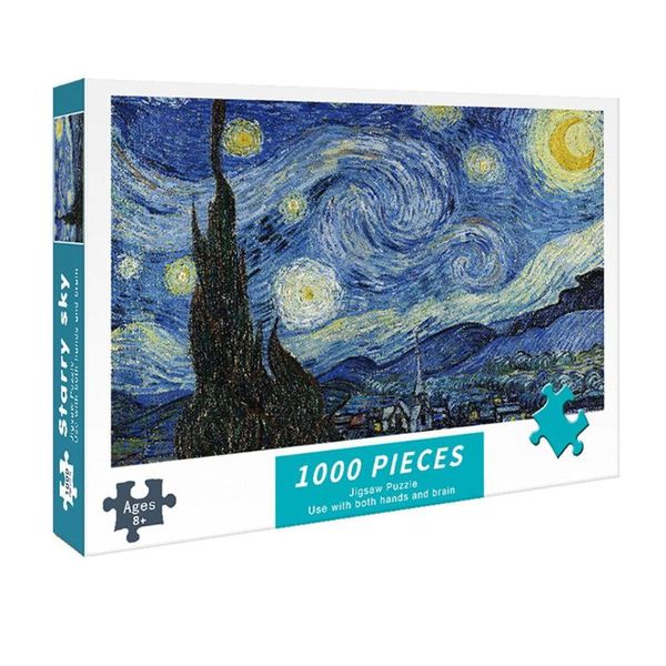 

party favor 1000 pcs decompression mini puzzle jigsawpuzzle field landscape painting series paper plane