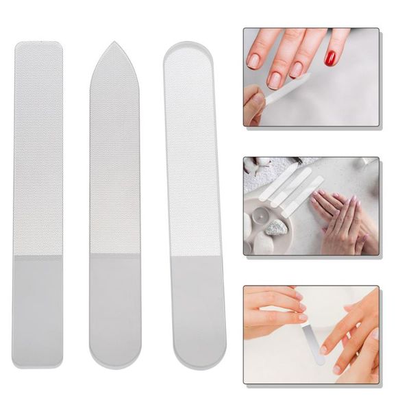 

nail files 3pcs glass portable manicure tools art supplies