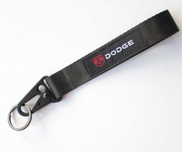 10 pz / lotto Black Racing Cingraps Cordini per le chiavi della macchina Multifunzione Telefono cellulare ID carta da polso Keychain Sport Lanyard Neck Donne Donne # 06