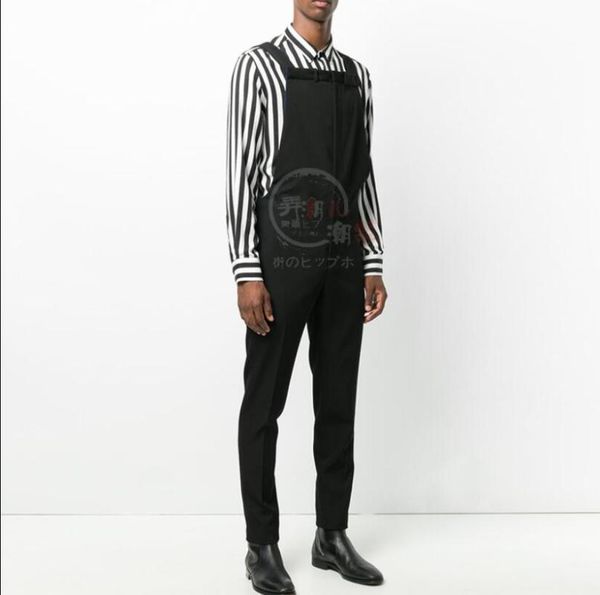 

men's pants 27-42 arrival nightclub black bibs male personality korean fashion leisure jumpsuit slim harem feet pant
