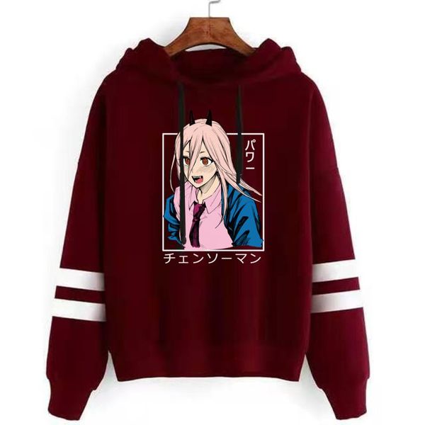 

men's hoodies & sweatshirts clothes men women moleton loose chainsaw man funny sweatshirt, Black