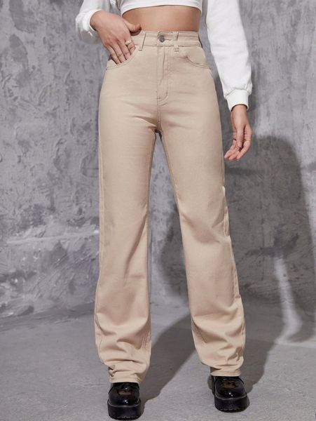 

high waist wide leg jeans n5en#, Blue