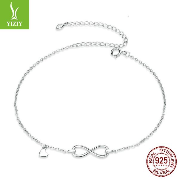

new infinity symbol sterling silver anklet simple fashion s925 silver anklet sct019, Red;blue