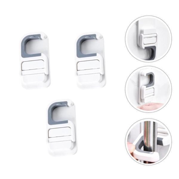 

hooks & rails 3pcs multifunctional mop holders seamless practical clips